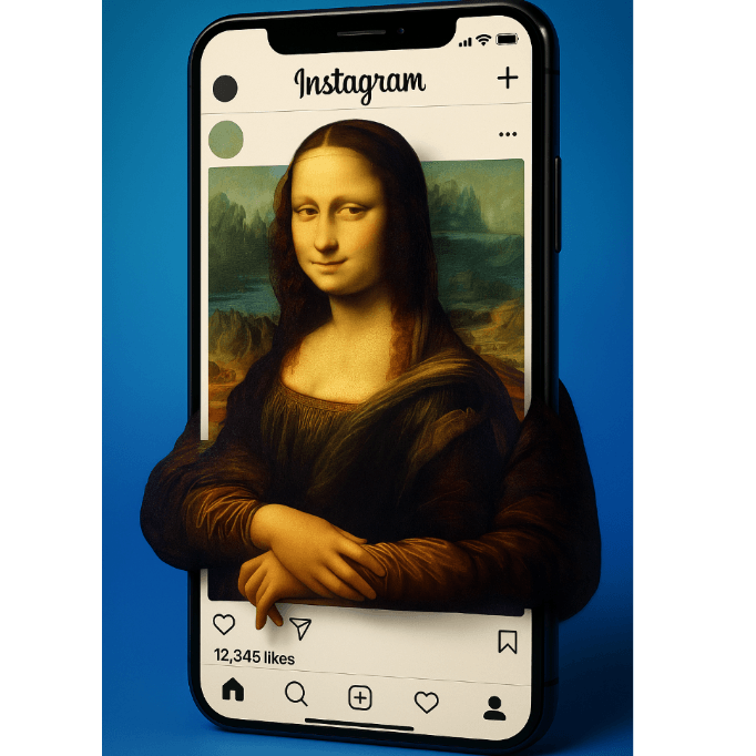 Social Pop Out Illusion Portrait