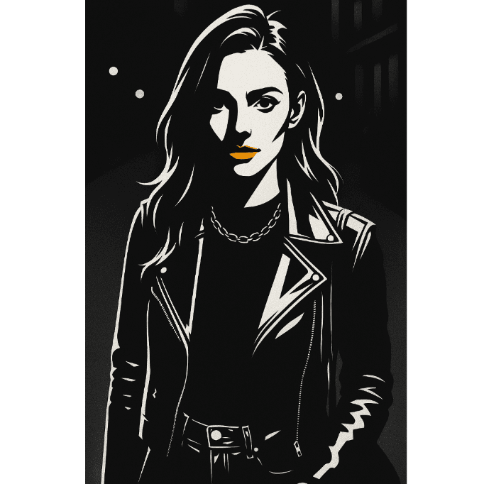 High-Contrast Noir Style