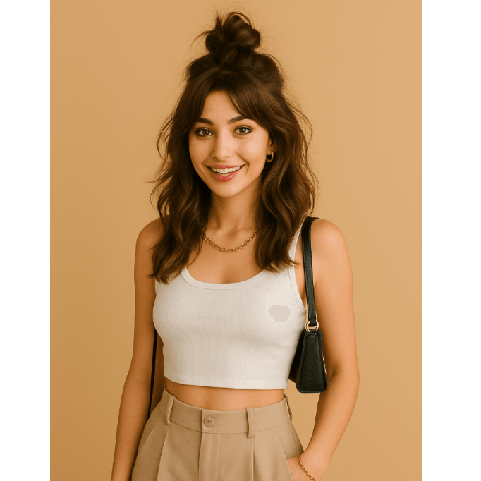 Half-up Hairstyle Tied 