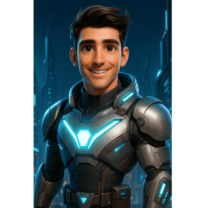 3D Sci-Fi Hero Portrait