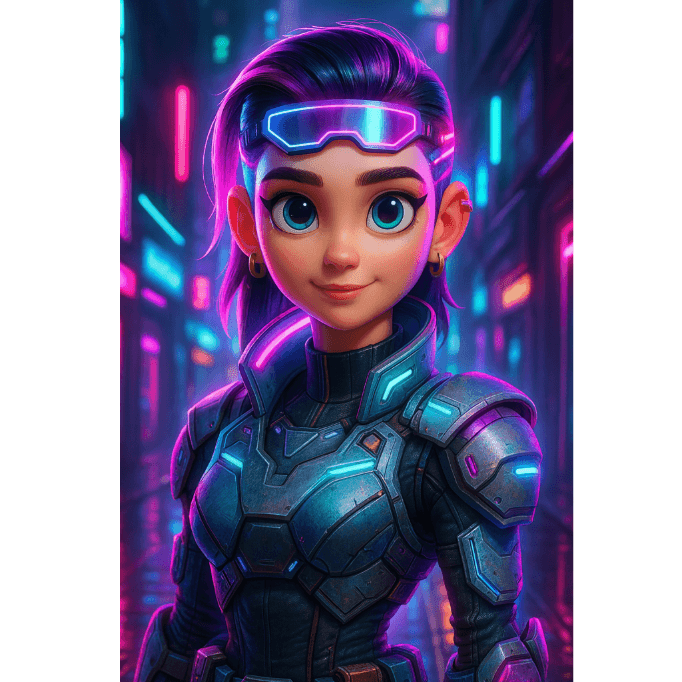 3D Cyberpunk Hero