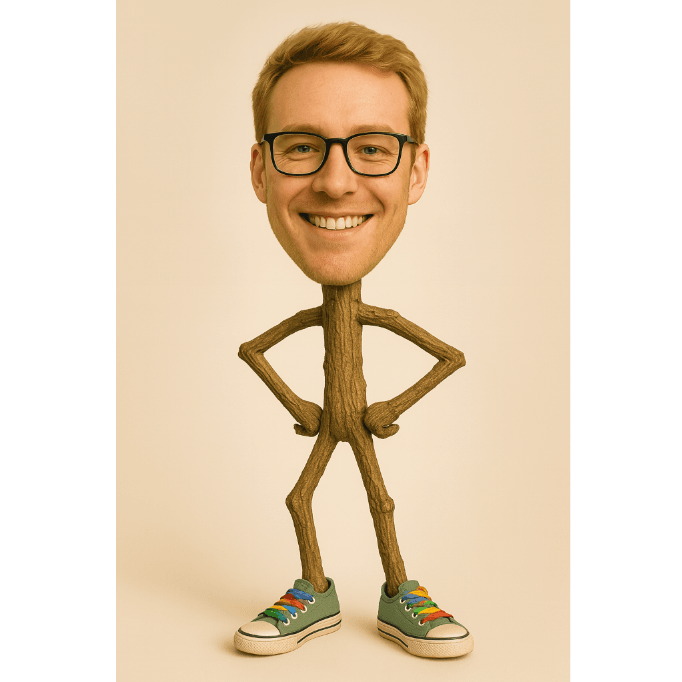wooden stick figure